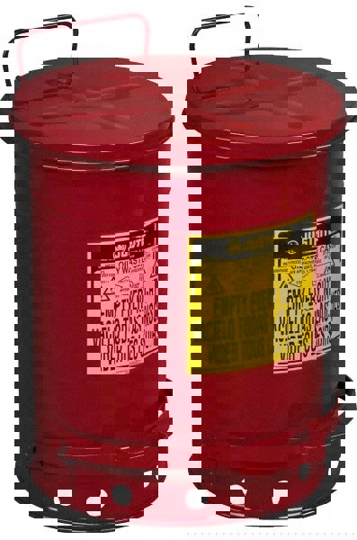 10 Gallon Capacity, Galvanized Steel Disposal Can